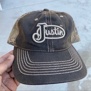 Justine camouflage hat hook n loop adjustable hat
